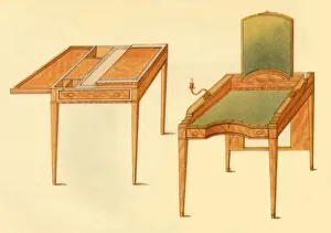 Folding Prints: Dressing table and folding table, 1787, (1946). Creator: Unknown