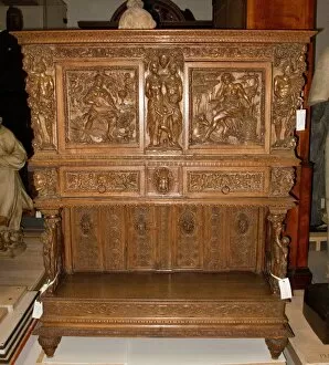Burgundy Collection: Dressoir, mid 1500s. Creator: Hugues Sambin (French, 1518-c. 1601), style of