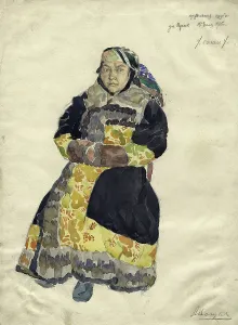 Ethnic Prints: Dressy Fur Coat, 1925. Creator: Aleksei Vasilevich Voshchakin