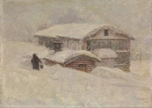 Drifting Prints: Drifting Snow, 1910. Creator: Jacob Gloersen