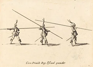 Drill with Tilted Pikes, 1634 / 1635. Creator: Jacques Callot