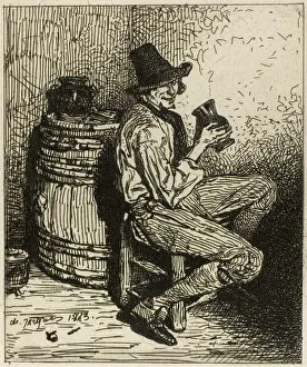 Drinker, 1843. Creator: Charles Emile Jacque