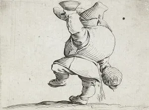 Etching With Engraving Prints: A Drinker Seen From Behind, 1616. Creator: Jacques Callot