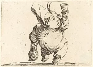 Raising Gallery: The Drinker, Front View, c. 1622. Creator: Jacques Callot