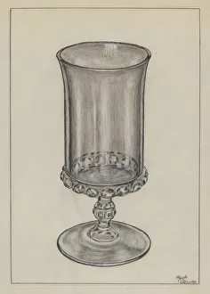 Hugh Clarke Prints: Drinking Glass, 1935/1942. Creator: Hugh Clarke