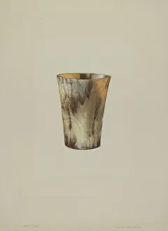 Beaker Prints: Drinking Mug, c. 1938. Creator: Howell Rosenbaum