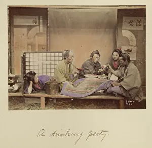 Engawa Prints: A Drinking Party, about 1873-1883. Creator: Shinichi Suzuki I