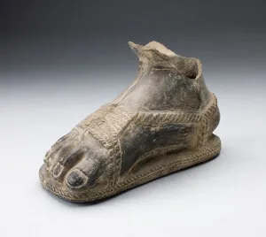 Toes Prints: Drinking Vessel in the Form of a Foot, A. D. 1200 / 1450. Creator: Unknown