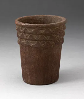 Kero Prints: Drinking Vessel (Kero) with Incised Geometric Pattern, A. D. 1450 / 1532. Creator: Unknown