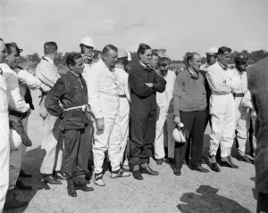Junior Car Club Prints: Drivers at the JCC 200 Mile Race, Brooklands, 1926. Artist: Bill Brunell
