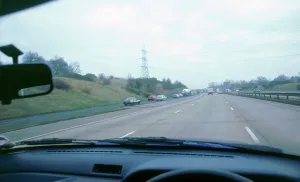 Motorway Prints: Driver's view from car on M27 Motorway
