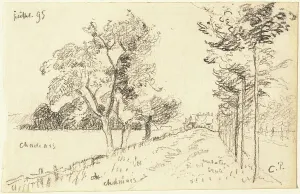 Pointillist Prints: The Driveway, 1895. Creator: Camille Pissarro
