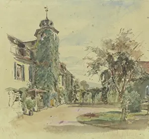 Affluence Prints: Driveway of an estate in Handschuhsheim, 1861. Creator: Philipp Rumpf