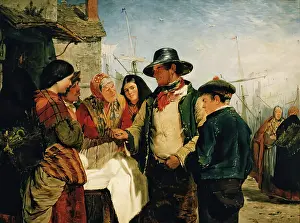 Street Vendor Prints: Driving a Hard Bargain, 1860. Creator: Erskine Nicol