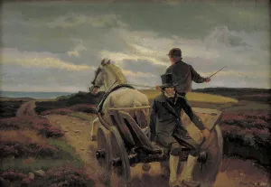 Jutland Denmark Europe Prints: Driving Home, 1893-1896. Creator: Hans Smidth