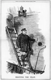 Tenniel Gallery: Dropping the Pilot, 1890. Artist: John Tenniel