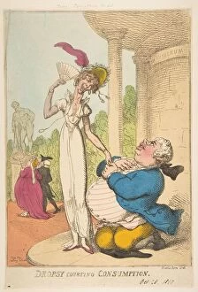 Disease Collection: Dropsy Courting Consumption, October 25, 1810. Creator: Thomas Rowlandson