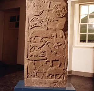 Angus Gallery: The Drosten Stone, Pictish Cross-Slab from St. Vigeans, c850