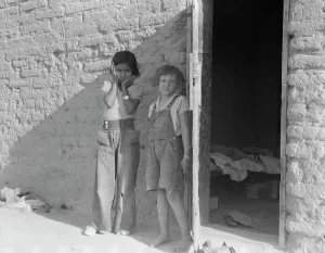 Arizona United States Of America Prints: Drought refugee families... supplanting Mexican laborers in the Southwest