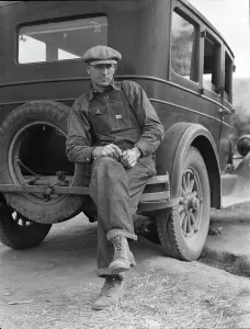 Climate Change Prints: Drought refugee from Polk, Missouri, 1936. Creator: Dorothea Lange