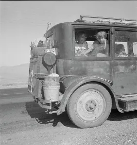 Buckets Prints: Drought refugees from Abilene, Texas