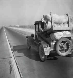 Possessions Prints: Drought refugee's car on U