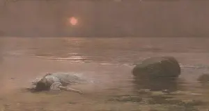 Schikaneder Prints: Drowned, c1890-1895. Creator: Schikaneder, Jakub (1855-1924)