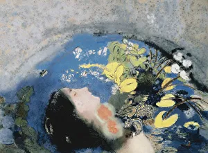 Hamlet Prints: Drowning of Ophelia. Artist: Redon, Odilon (1840-1916)