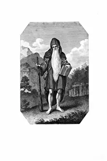 Celtic Polytheism Prints: A Druid, 1803. Creator: Anonymous