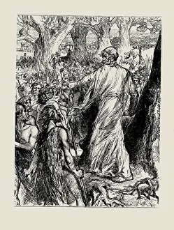 Celtic Polytheism Prints: The Druids Inciting the Britons to Oppose the Landing of the Romans