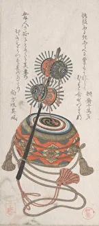 Drum and Keiro, A Kind of Musical Instrument Used for the Bugaku Dance, 19th century