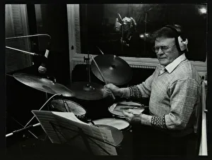 Drummer Bobby Orr at the Ted Taylor recording studio, London, 12 January 1988. Artist