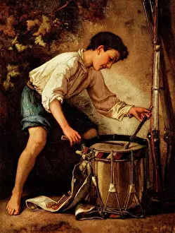 Drum Prints: Drummer Boy, 1857. Creator: Thomas Couture