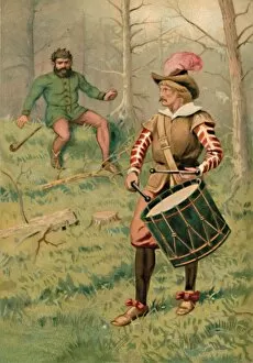 Grimms Household Stories Gallery: The Drummer and the Giant, 1901. Artist: Edward Henry Wehnert