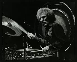 Hertfordshire Gallery: Drummer Ginger Baker performing at the Forum Theatre, Hatfield, Hertfordshire, 1980