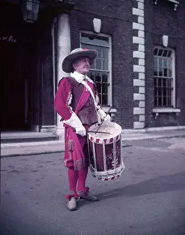 Drummer Prints: Drummer, Honourable Artillery Company, London, c1955. Creator: Arthur Charles Kirby Ware