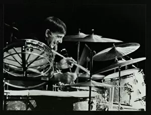 Hatfield Gallery: Drummer Louie Bellson playing at the Forum Theatre, Hatfield, Hertfordshire, 1979