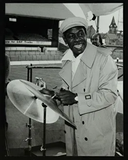 Middlesbrough Prints: Drummer Mickey Roker at the Newport Jazz Festival, Ayresome Park, Middlesbrough, 1978