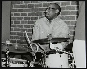 Hertfordshire Gallery: Drummer Rod Youngs playing at The Fairway, Welwyn Garden City, Hertfordshire, 25 January 2004