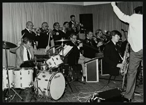 Dick Gallery: Drummer Ronnie Verrell and the Sound of 17 Big Band at The Fairway, Welwyn Garden City, Herts, 1991