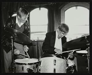Barrett Collection: Drummers Jack Parnell and Barrett Deems, London, 1984. Artist: Denis Williams