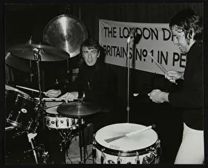 Clare Prints: Drummers Kenny Clare Les DeMerle, London 1979. Artist: Denis Williams