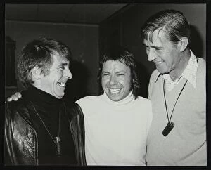 Clare Gallery: Drummers Kenny Clare, Les DeMerle and Jack Parnell, London, 1979. Artist: Denis Williams
