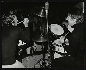 Clare Prints: Drummers Les DeMerle and Kenny Clare, London, 1979. Artist: Denis Williams
