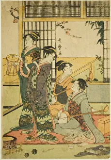 Shamisen Prints: Drums and Shamisen, Japan, n. d. Creator: Kitagawa Utamaro