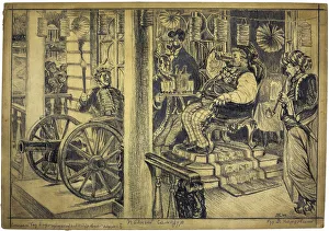 Dmitri Nikolayevich 1866 1943 Prints: Drunk Tyran. Illustration to the theatre play An Ardent Heart by Alexander Ostrovsky