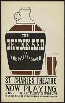 Administration Works Progress Prints: The Drunkard, New Orleans, 1939. Creator: Unknown