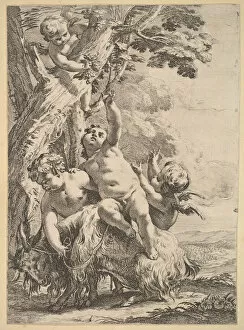 Mischief Gallery: Drunken Bacchantes and Putti, 18th century. Creator: Unknown
