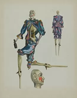 Period Costume Collection: Drunken Clown Puppet, c. 1937. Creator: Verna Tallman