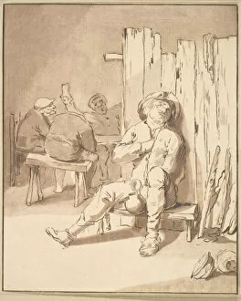 Brouwer Gallery: Drunken Farmer in an Inn, 1775. Creator: Cornelis Ploos van Amstel